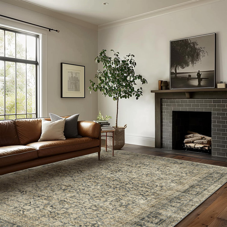 Canora Grey Green Area Rug Boho Rug for Living Room Washable Indoor ...
